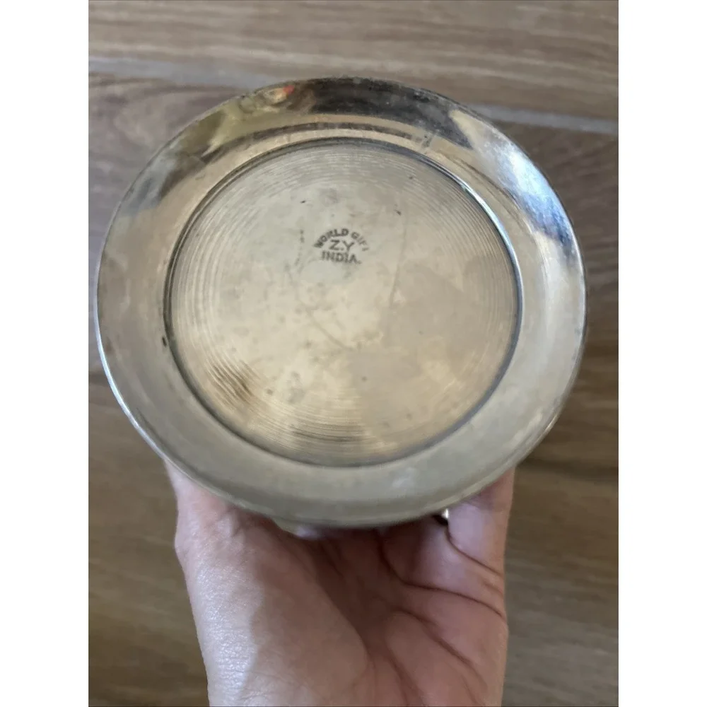 World Gift ZY India Silver‎ Cup Etched Design 6